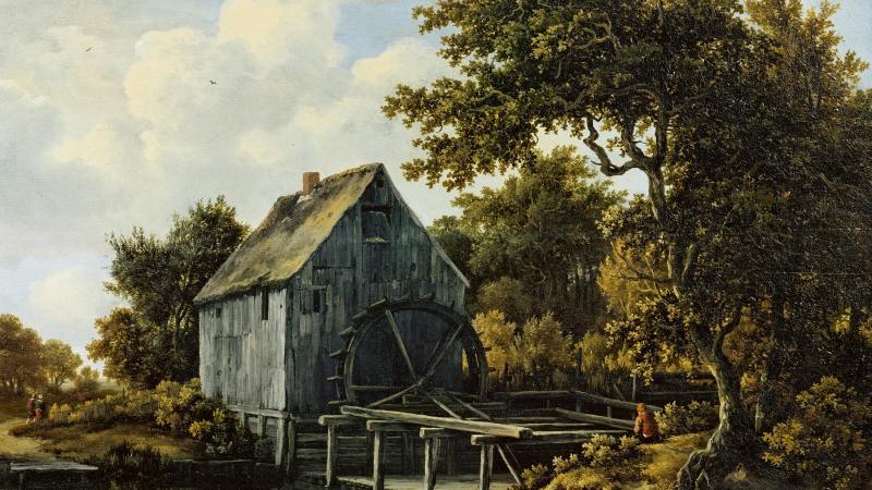 De watermolen - Meindert Hobbema (1662)