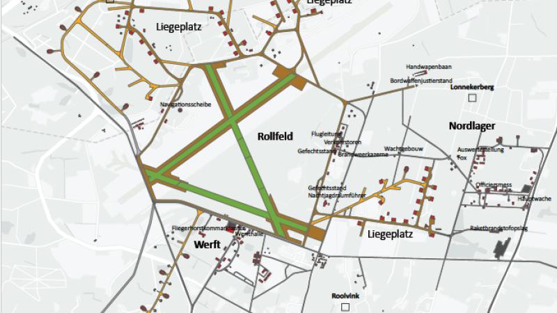 Fliegerhorst, overzichtskaart