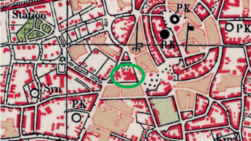 Locatie van het voormalig Gemeentelijk Lyceum