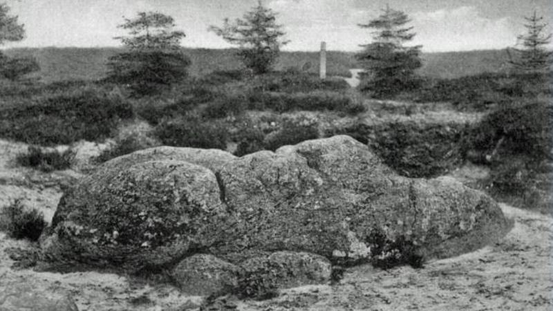 Dikke Steen op prentbriefkaart uit 1932 - Lemels Arfgoed