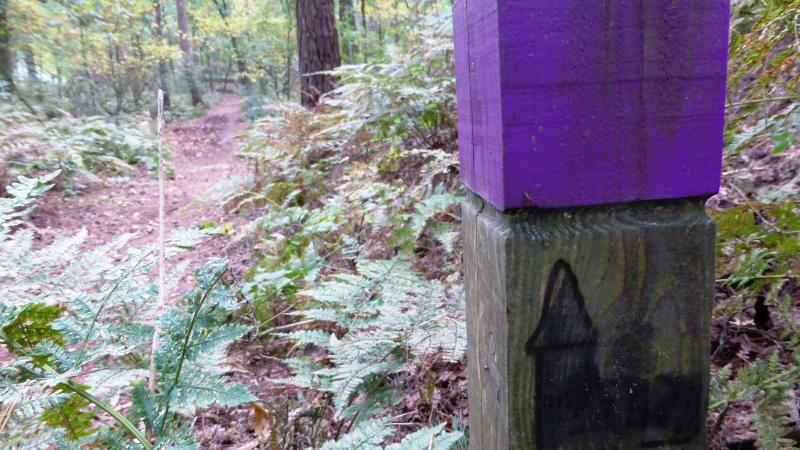 Markering Kerkenpad (HDL) op Wildenberg